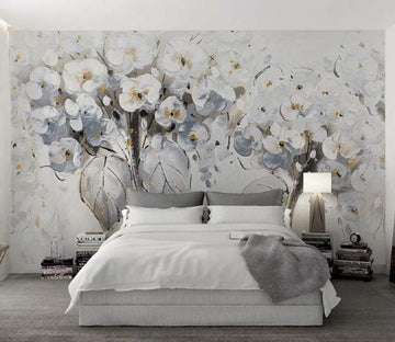 3D White Flowers 298 Wall Murals Wallpaper AJ Wallpaper 2 