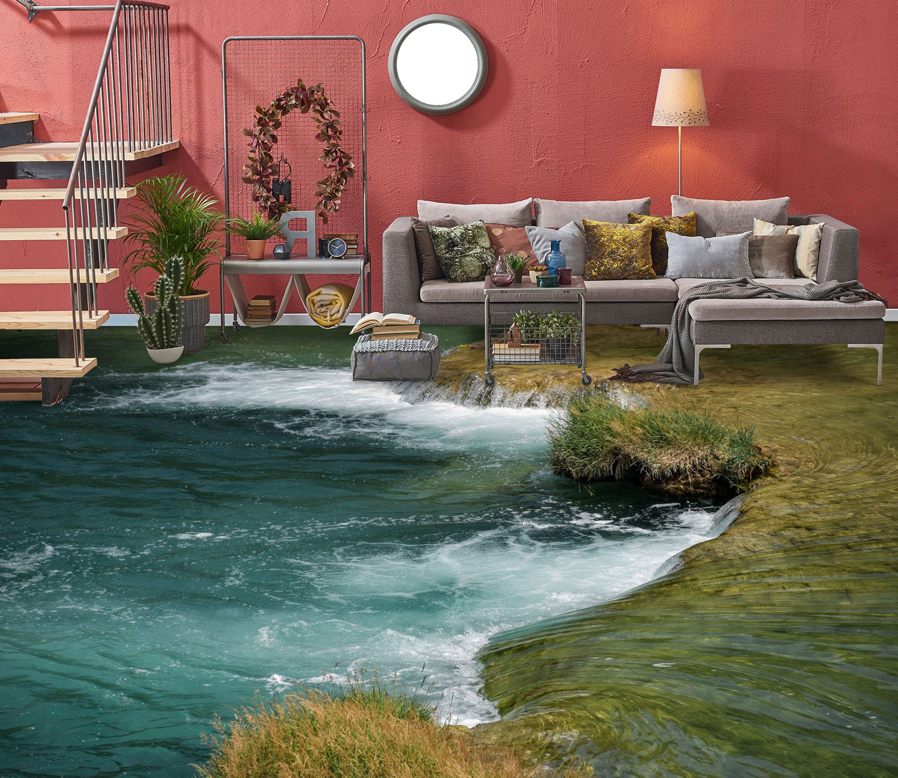 3D Dark Sea View 1051 Floor Mural  Wallpaper Murals Self-Adhesive Removable Print Epoxy