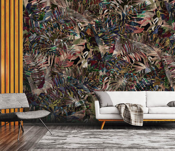 3D Colored Leaves 1563 Wall Murals