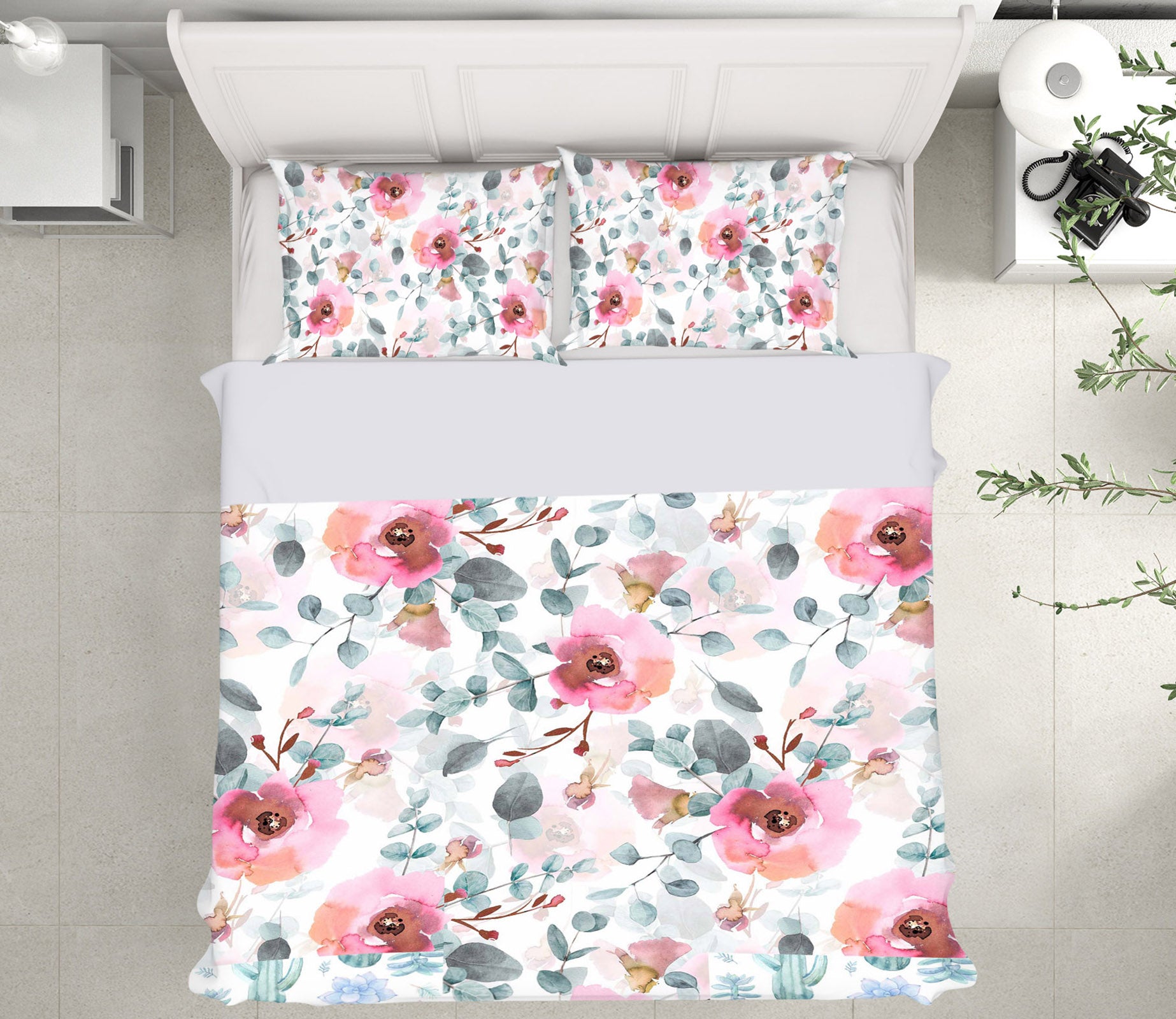 3D Leaves Flower 086 Uta Naumann Bedding Bed Pillowcases Quilt