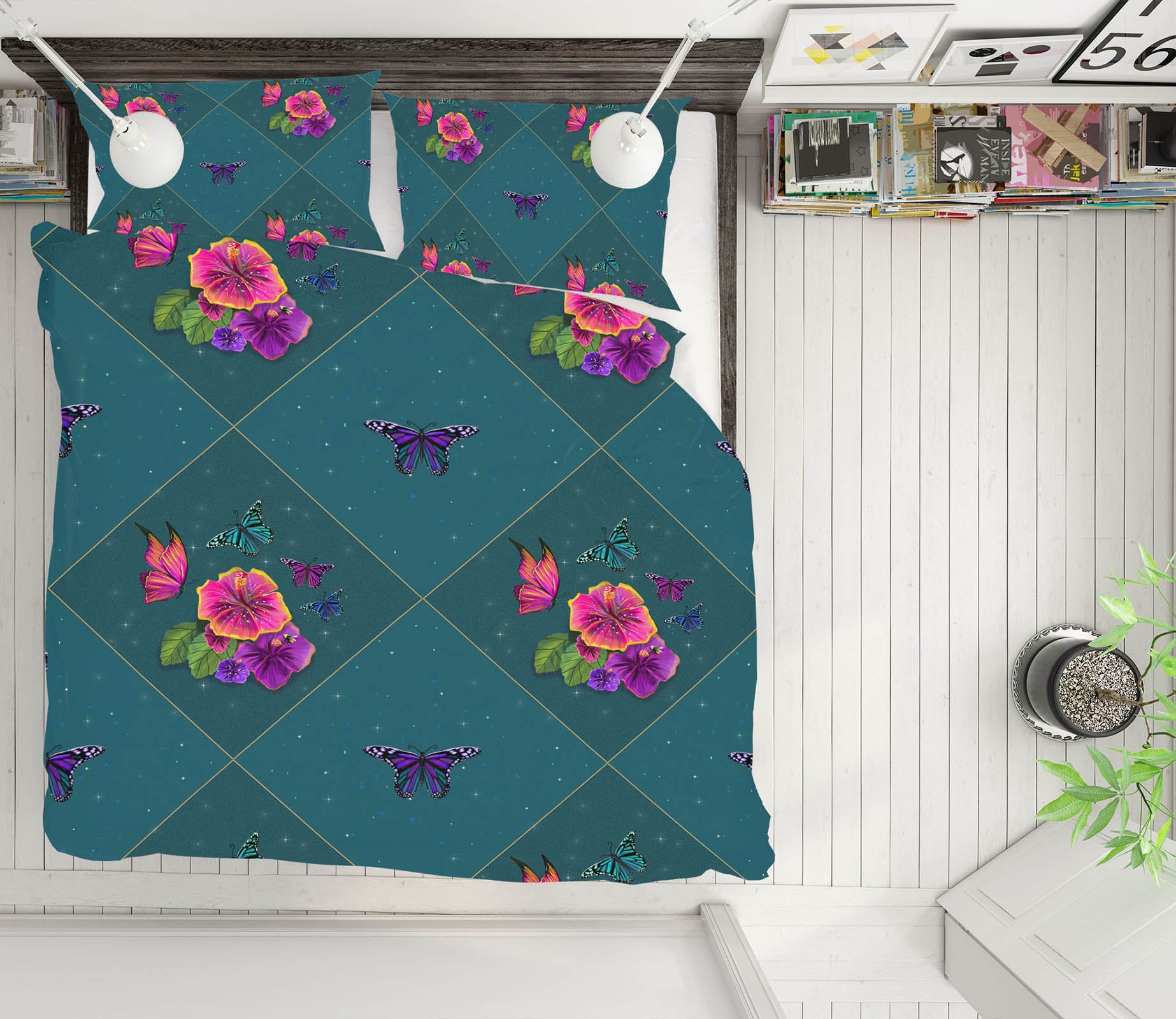 3D Pink Flowers 129 Rose Catherine Khan Bedding Bed Pillowcases Quilt