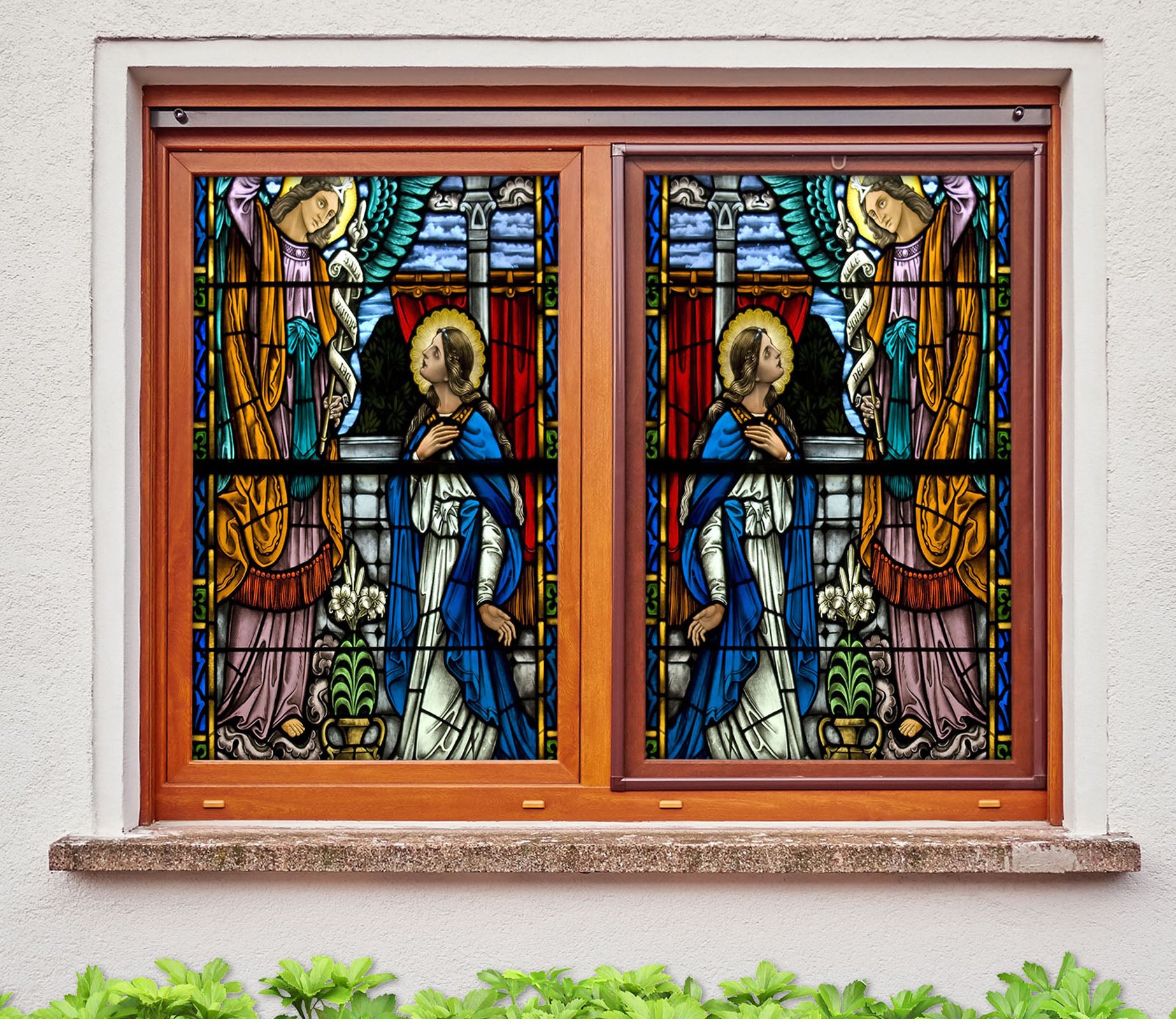 3D Religious Belief 103 Window Film Print Sticker Cling Stained Glass UV Block