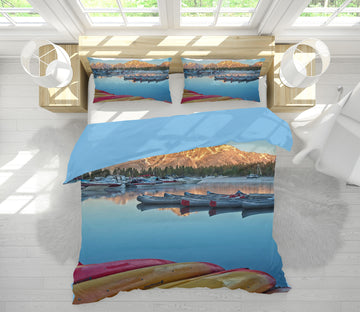 3D Waterside Mountain Peak 2132 Kathy Barefield Bedding Bed Pillowcases Quilt