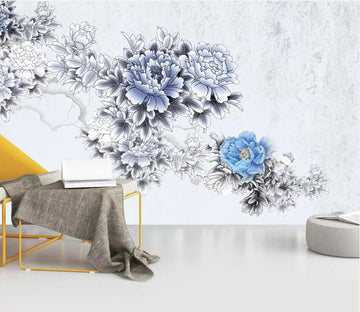 3D Flower Leaves WC14 Wall Murals Wallpaper AJ Wallpaper 2 