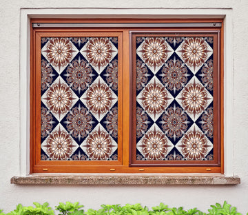 3D Custom Pattern 198 Window Film Print Sticker Cling Stained Glass UV Block