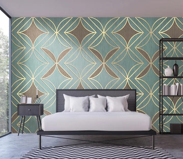 3D Brown Geometric Pattern 2300 Wall Murals