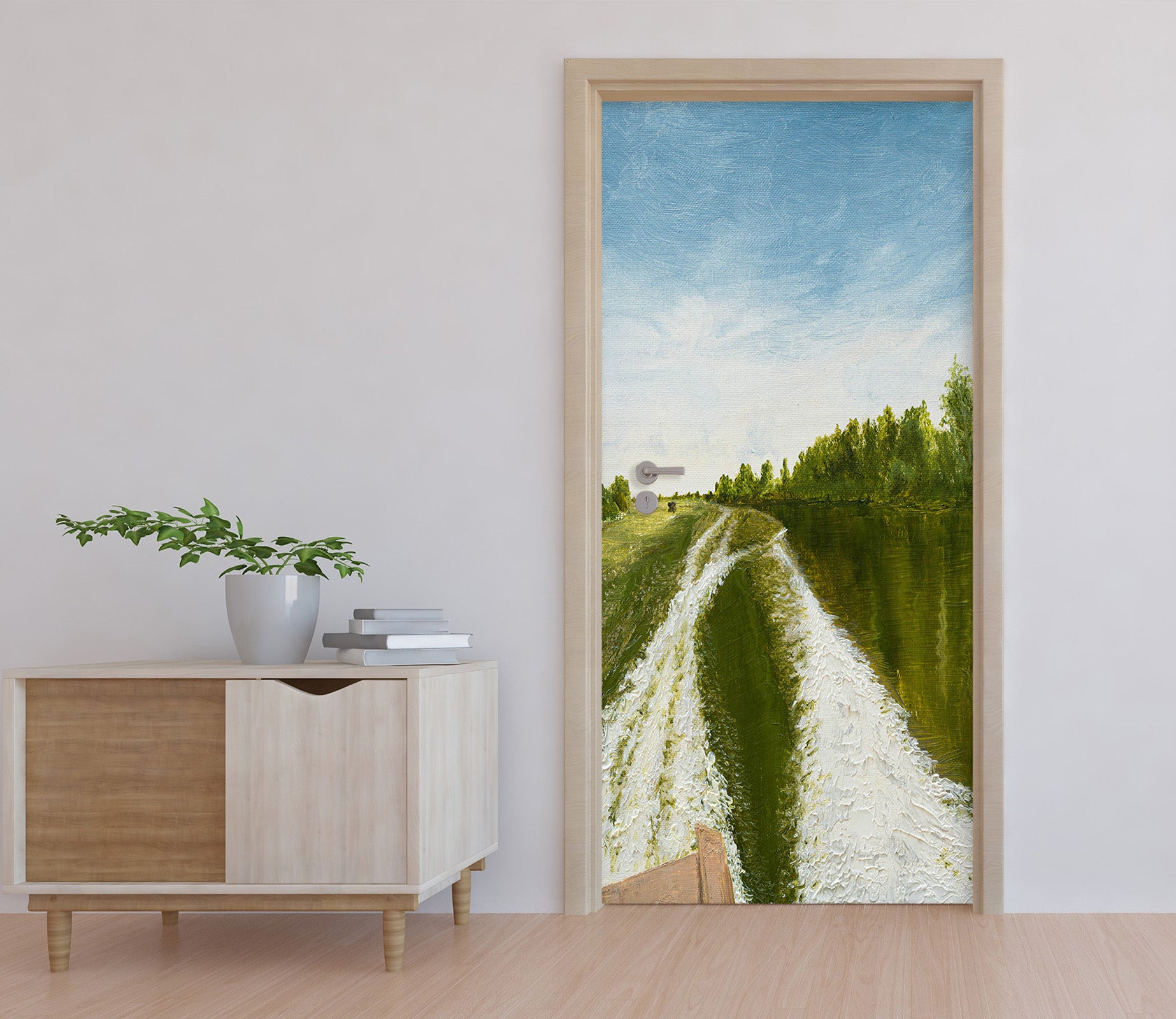 3D River Splash Trees 9426 Marina Zotova Door Mural