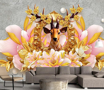 3D Flower Elk 78 Wall Murals Wallpaper AJ Wallpaper 2 