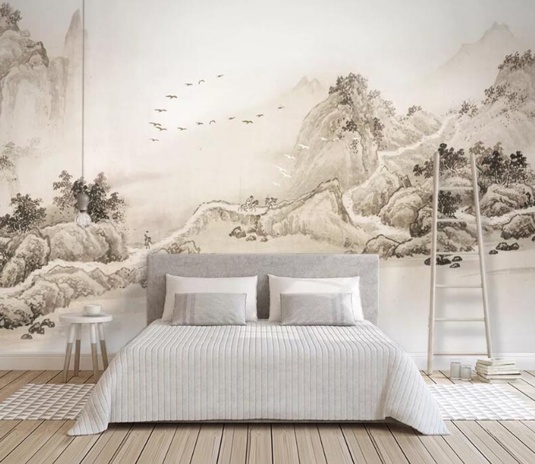 3D Mountain River Painting WC94 Wall Murals Wallpaper AJ Wallpaper 2 
