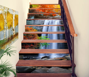 3D Waterfall Under Tree 278 Stair Risers