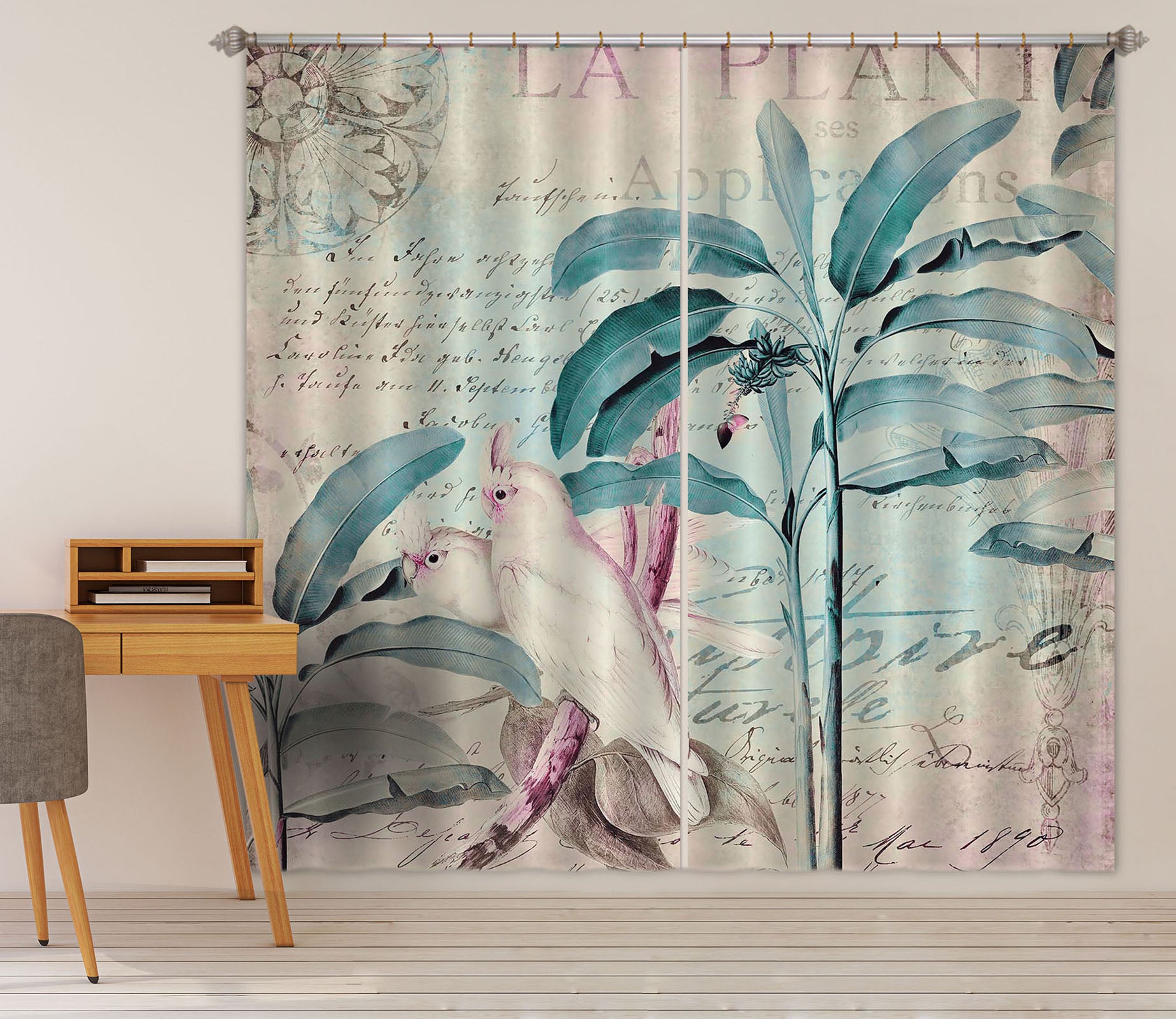 3D White Bird 072 Andrea haase Curtain Curtains Drapes