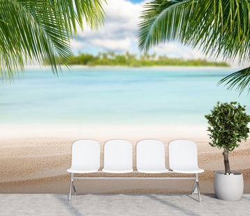 3D Beach Leaves 005 Wall Murals