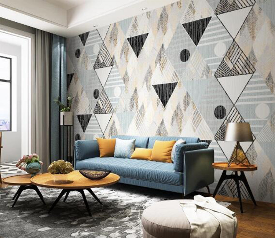 3D Black Triangle WC1266 Wall Murals