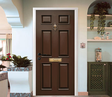 3D Redwood Door 034 Door Mural