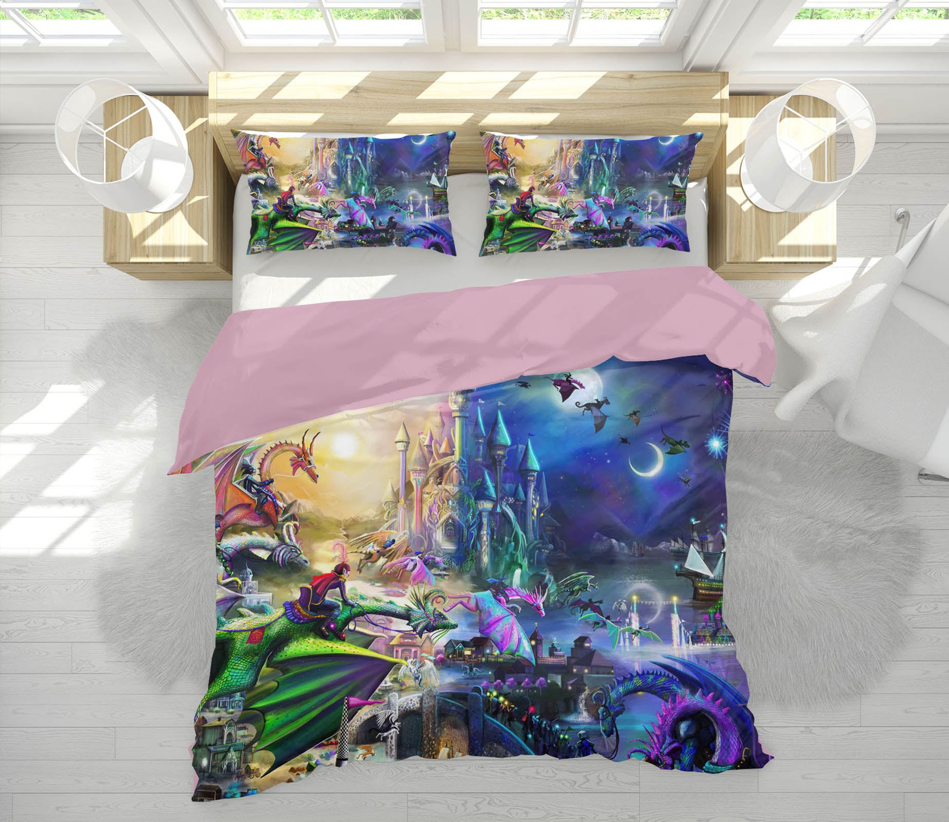 3D Wonderland 110 Rose Catherine Khan Bedding Bed Pillowcases Quilt