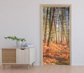 3D Yellow Weeds 5117 Assaf Frank Door Mural