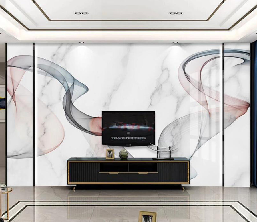 3D Tricolor Ribbon 746 Wall Murals