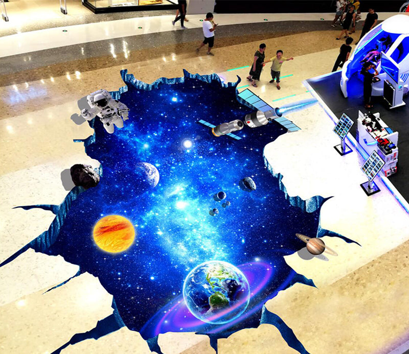 3D Cosmic Sky 184 Floor Mural  Self-Adhesive Sticker Bathroom Non-slip Waterproof Flooring Murals