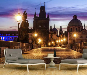 3D Street Light Castle WC318 Wall Murals