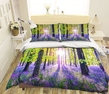 3D Purple Flower Sea 2017 Assaf Frank Bedding Bed Pillowcases Quilt