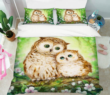 3D Baby Owl 5948 Kayomi Harai Bedding Bed Pillowcases Quilt Cover Duvet Cover