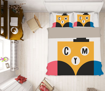 3D Yellow Owl 127 Boris Draschoff Bedding Bed Pillowcases Quilt