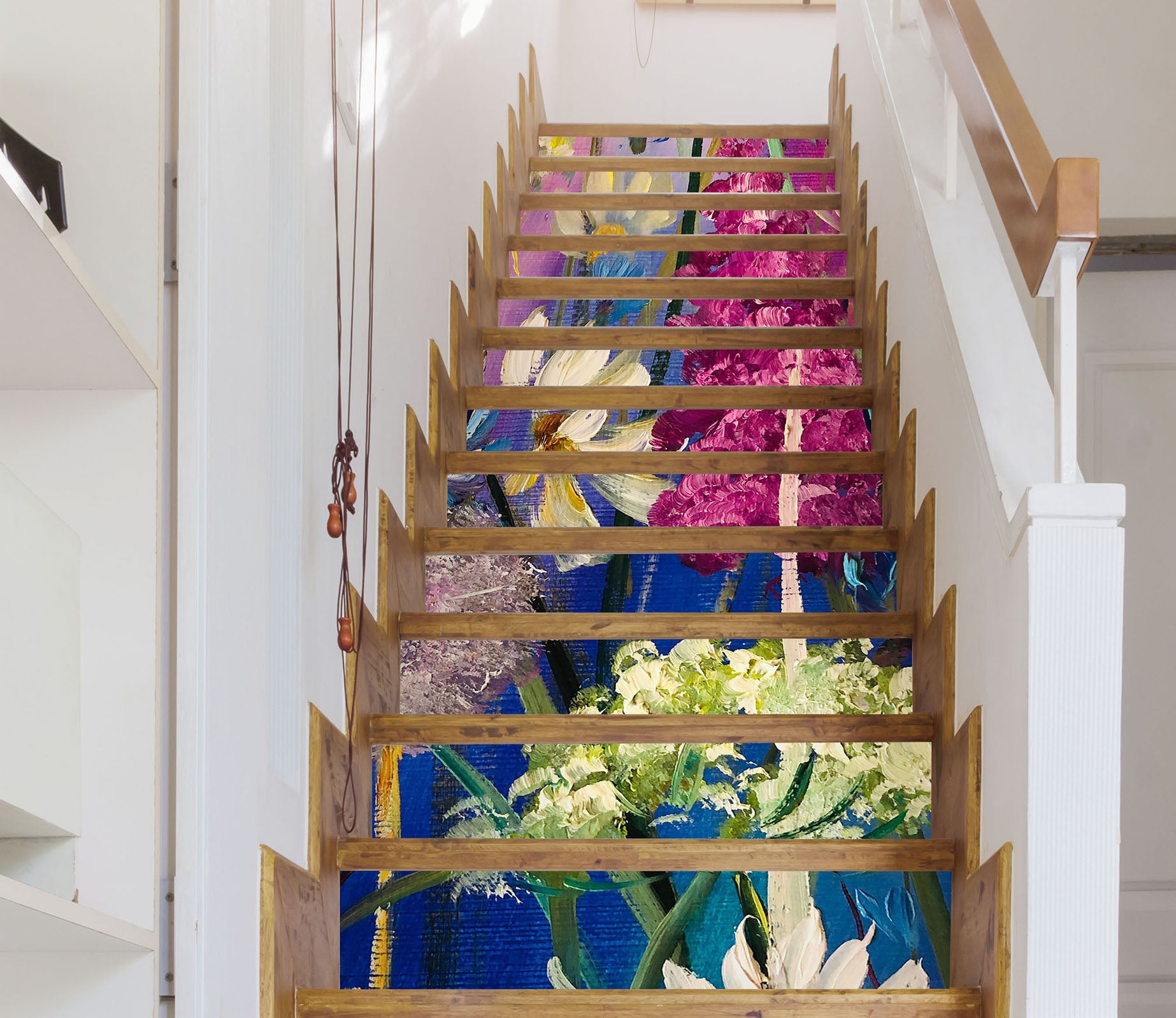 3D Daisy White Flower 2007 Skromova Marina Stair Risers