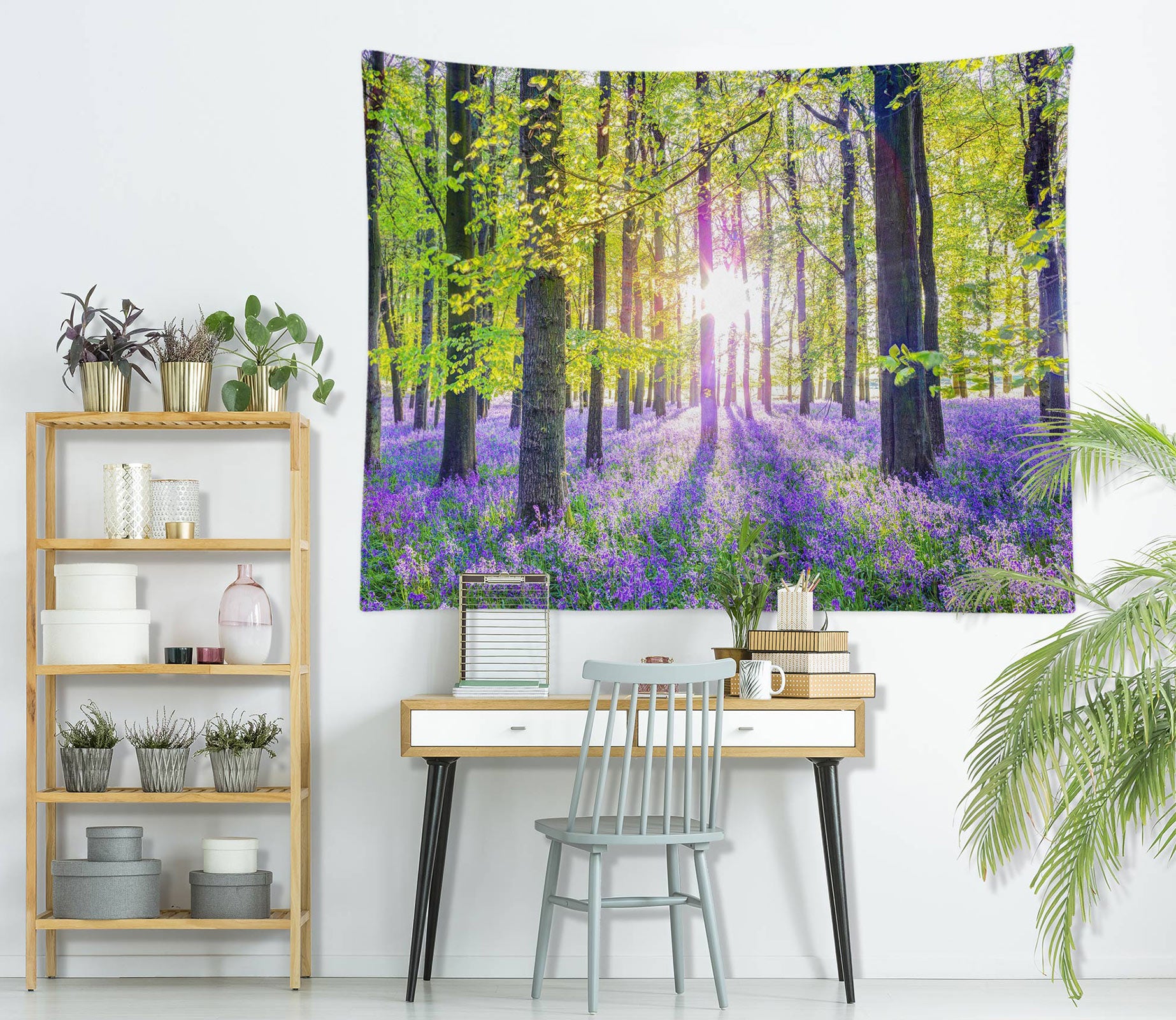 3D Sunlight Forest Flower Bush 112181 Assaf Frank Tapestry Hanging Cloth Hang