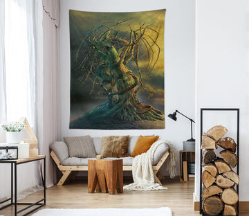 3D Wood Dragon 11745 Vincent Tapestry Hanging Cloth Hang