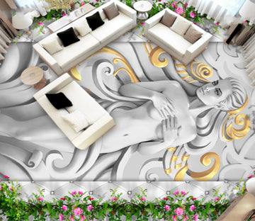 3D Goddess Statue 0231 Floor Mural  Wallpaper Murals Rug & Mat Print Epoxy waterproof bath floor