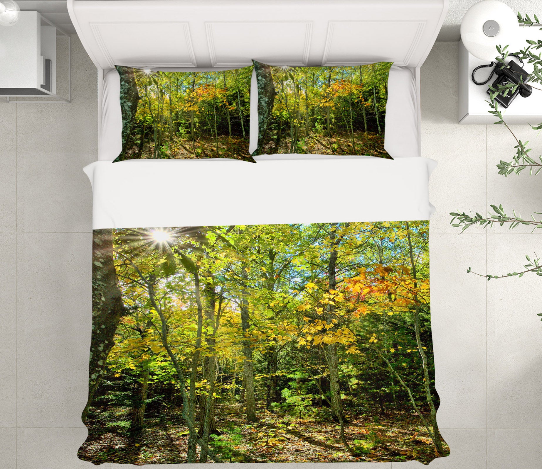 3D Forest 62174 Kathy Barefield Bedding Bed Pillowcases Quilt