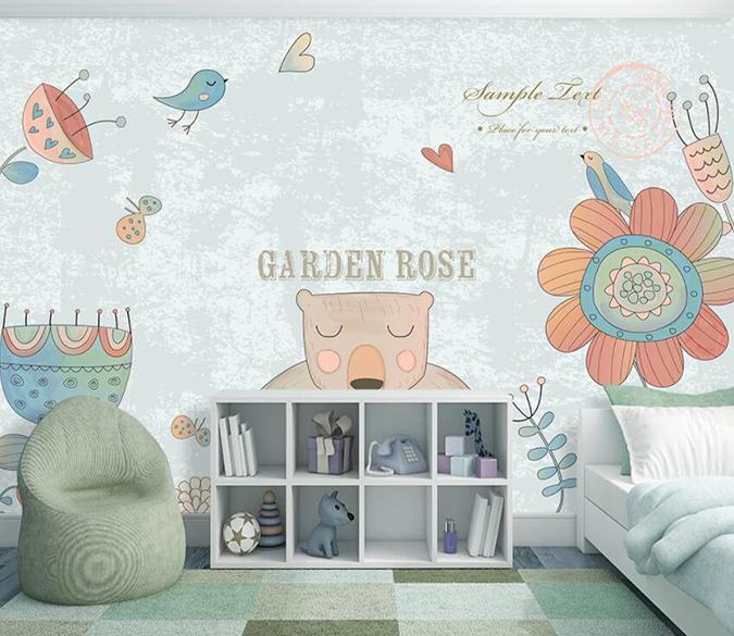 3D Cute Bear 467 Wall Murals Wallpaper AJ Wallpaper 2 