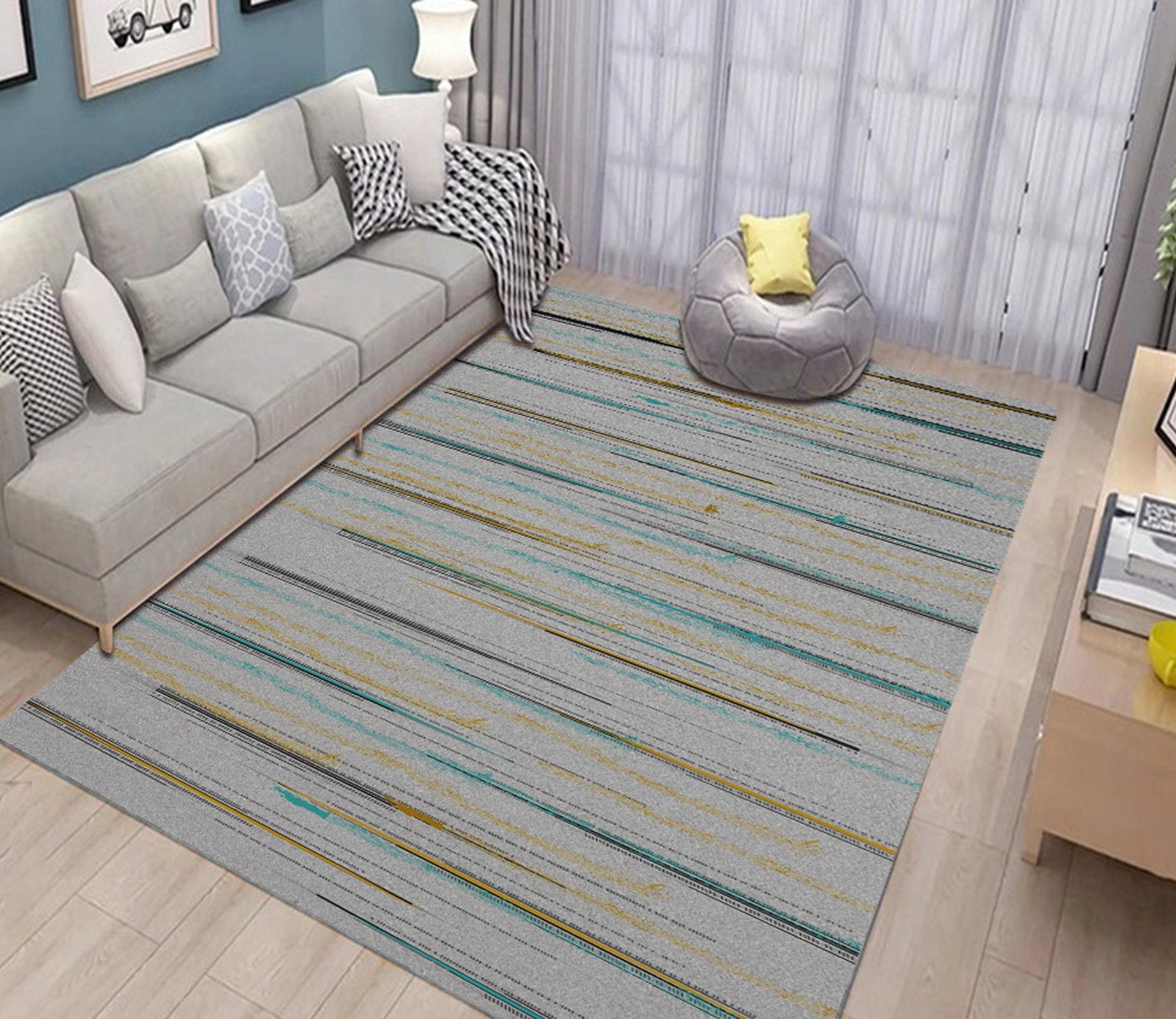 3D Color Pattern WG439 Non Slip Rug Mat Mat AJ Creativity Home 