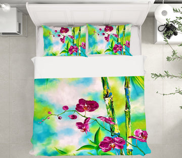 3D Bamboo Flower 585 Skromova Marina Bedding Bed Pillowcases Quilt