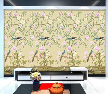 3D Little Flower Bird WC20 Wall Murals Wallpaper AJ Wallpaper 2 