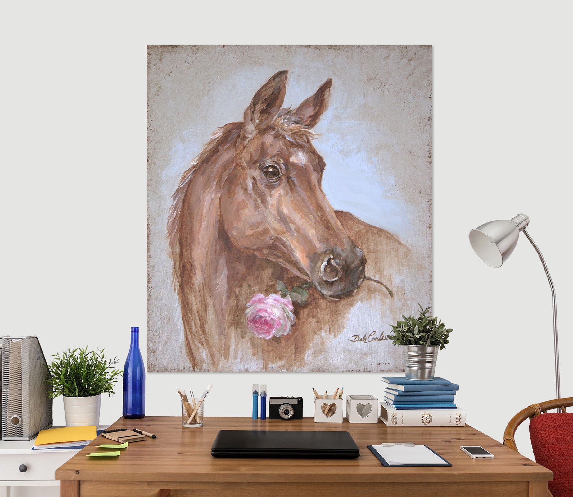 3D Brown Horse 0120 Debi Coules Wall Sticker