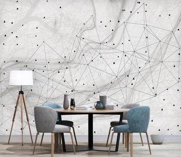 3D Black Dot Line Link 2485 Wall Murals