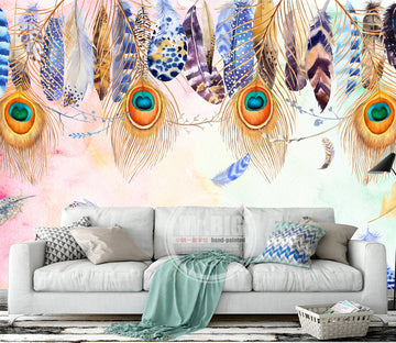 3D Peacock Feather WG094 Wall Murals