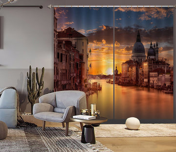 3D River At Dusk 109 Marco Carmassi Curtain Curtains Drapes