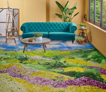 3D Sky Lawn Flowers 9671 Allan P. Friedlander Floor Mural  Wallpaper Murals Self-Adhesive Removable Print Epoxy