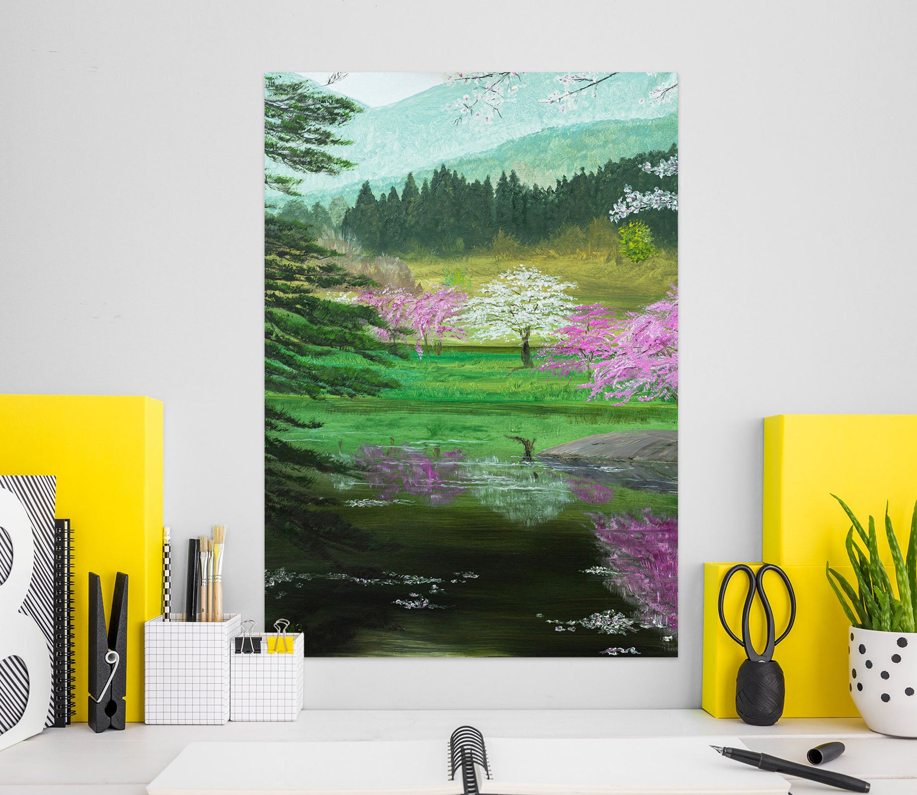 3D Lawn Trees Landscape Painting 1830 Marina Zotova Wall Sticker