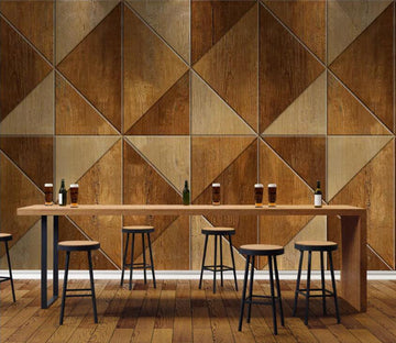 3D Wooden Triangle WC21 Wall Murals Wallpaper AJ Wallpaper 2 