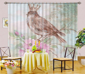 3D Flower Branch Bird Crown 3026 Debi Coules Curtain Curtains Drapes