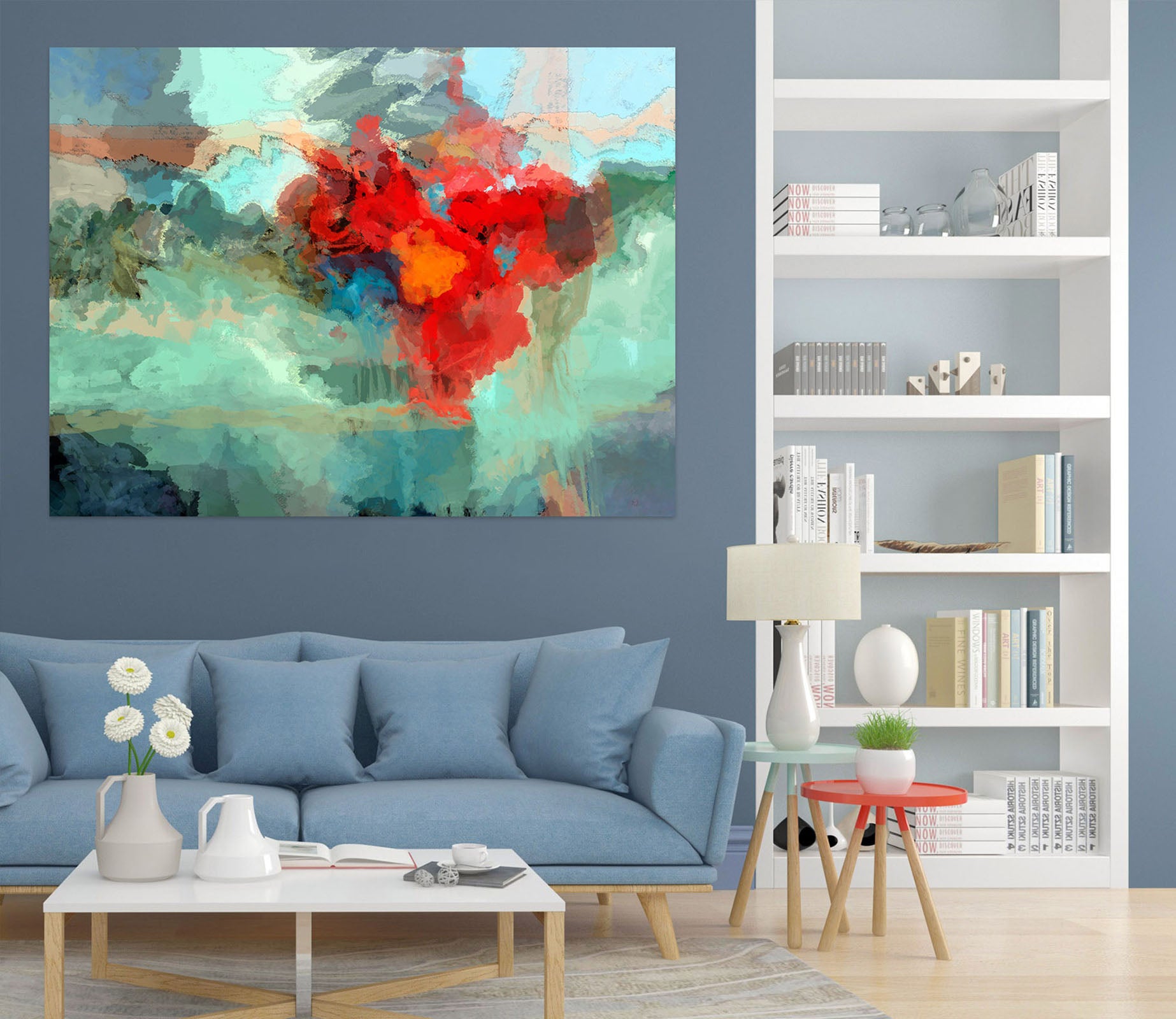 3D Red Flame 042 Michael Tienhaara Wall Sticker