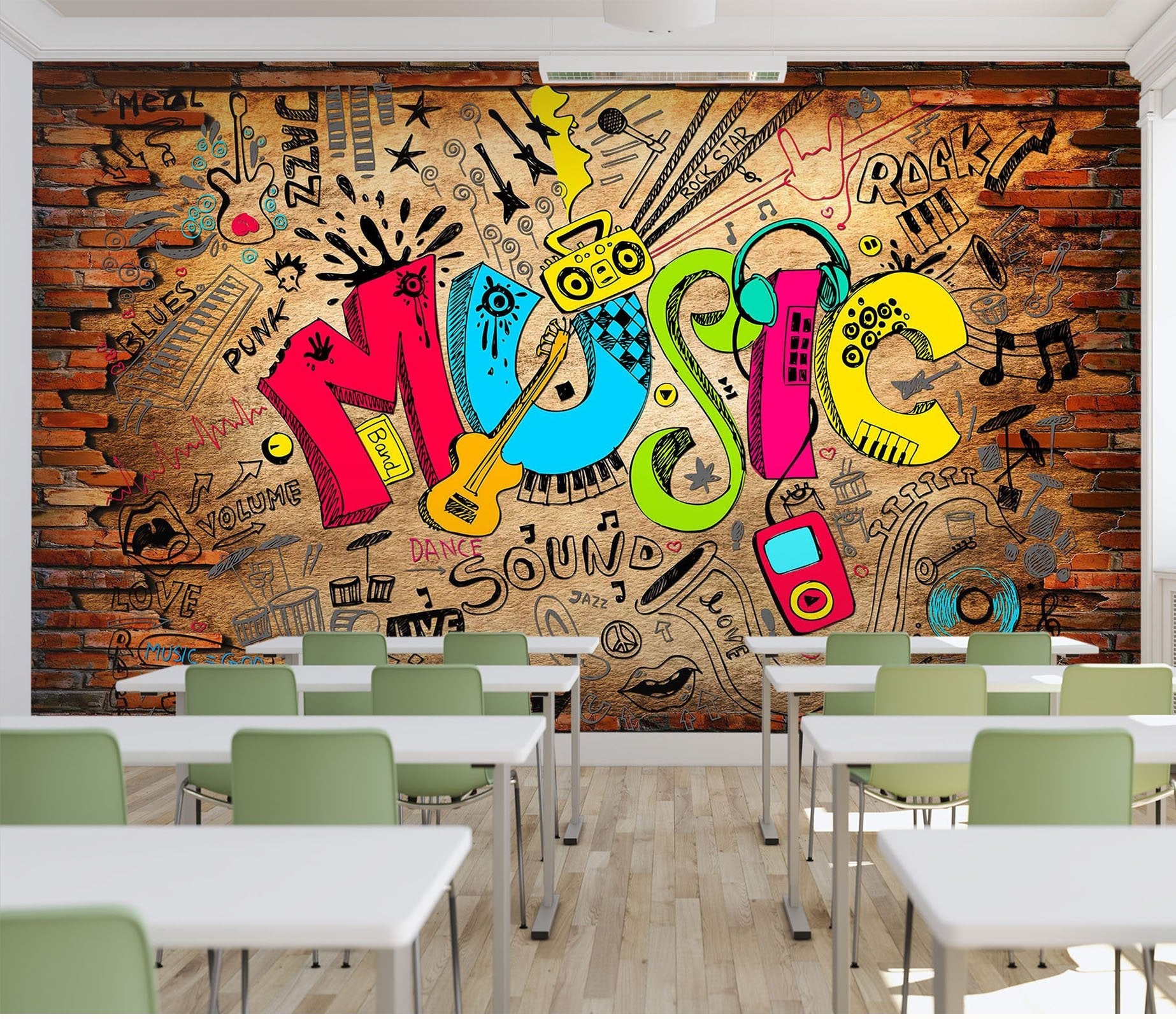 3D Music wall 43 Wall Murals Wallpaper AJ Wallpaper 2 