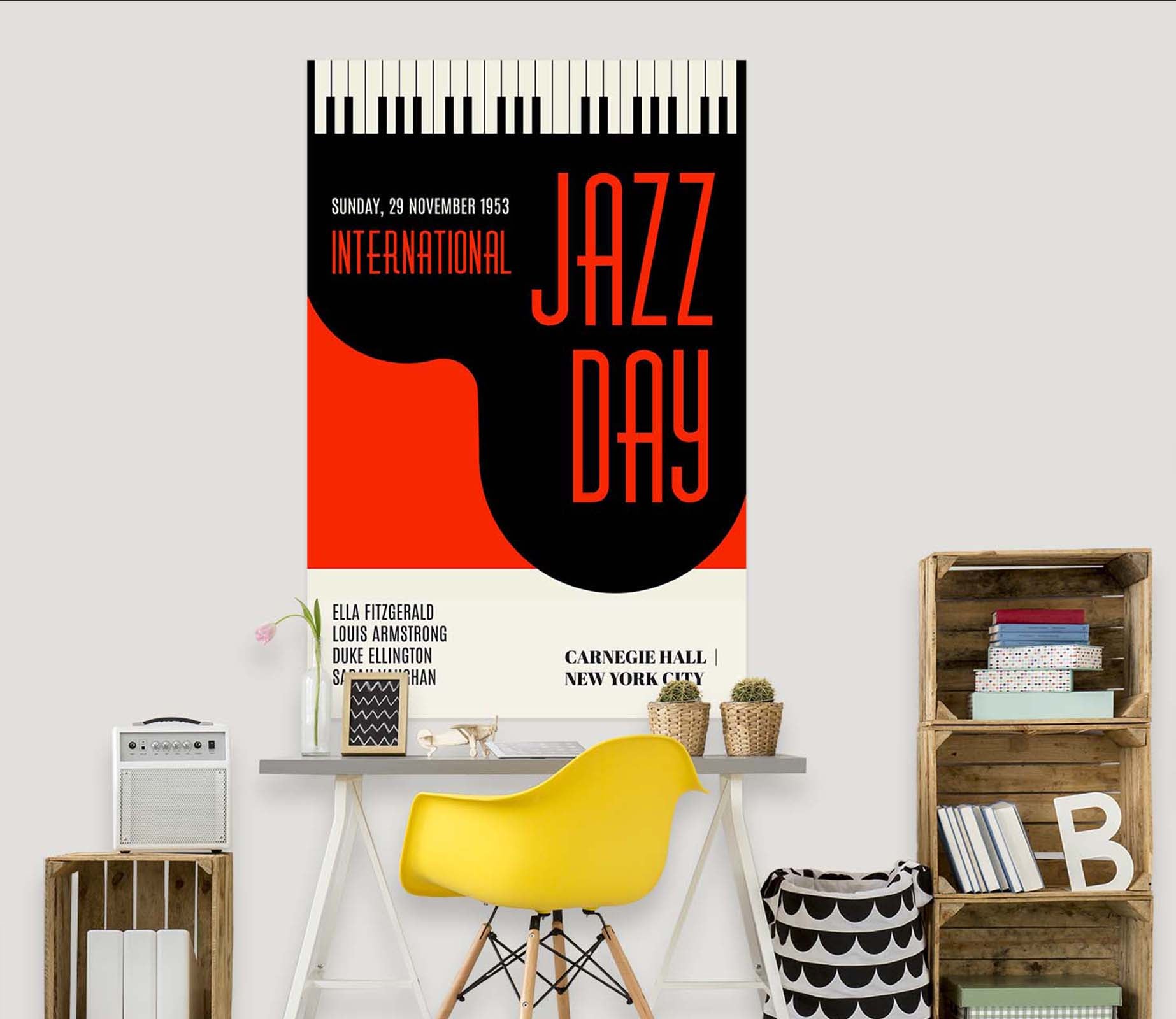 3D Orange Keyboard 168 Boris Draschoff Wall Sticker