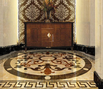 3D Marble Round Back Pattern WG416 Floor Mural Wallpaper AJ Wallpaper 2 