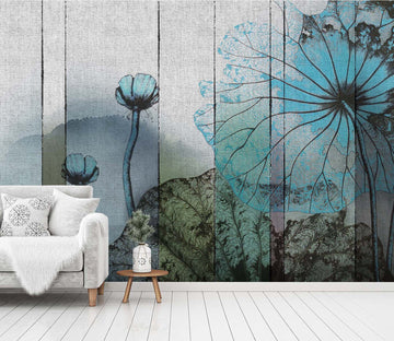 3D Ink Painting Lotus 1510 Wall Murals
