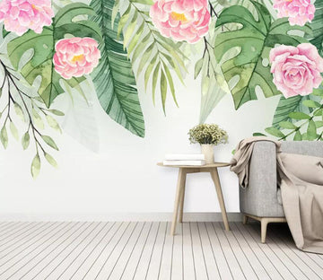 3D Flower Leaves WC04 Wall Murals Wallpaper AJ Wallpaper 2 