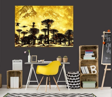 3D Forest Dragon Shadow 8046 Ciruelo Wall Sticker